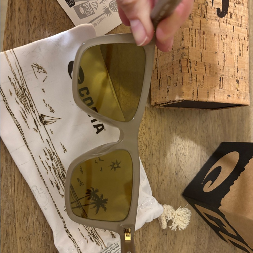 Costa “Keramas” Tan Sunglasses with Gold Lenses